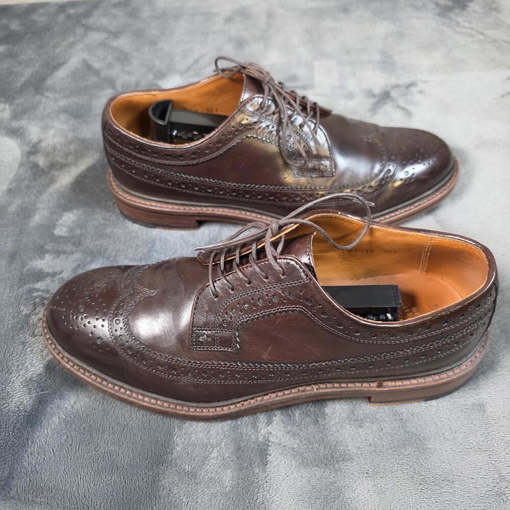 J Crew Ludlow Wing Tip Dress Shoes Brown Mens 7.5 D 09494 - Picture 6 of 12